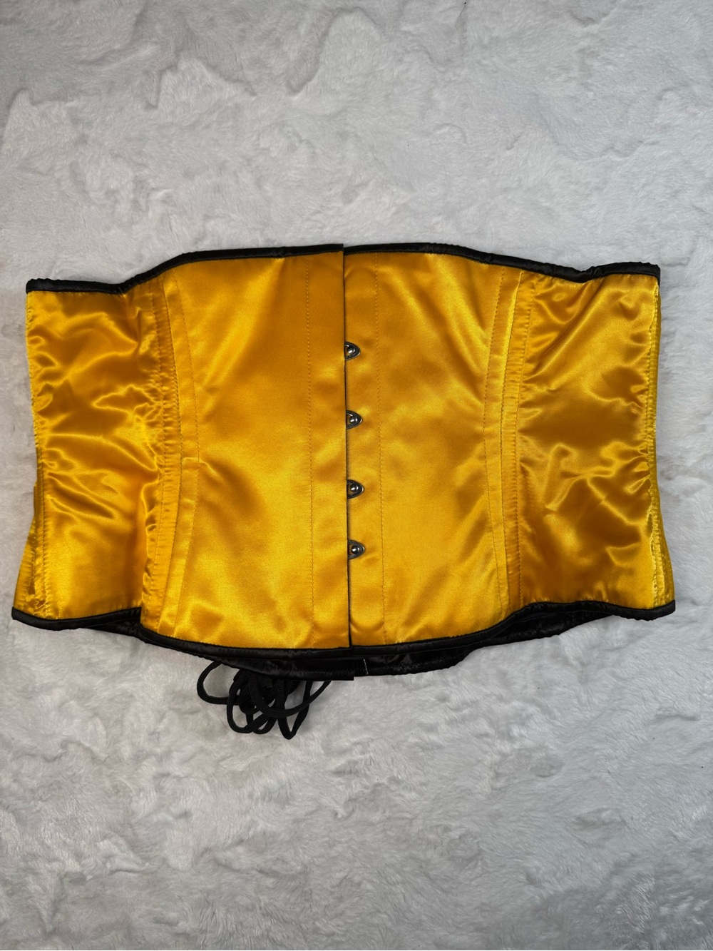 Yellow Satin Standard Steel UnderBust Corset